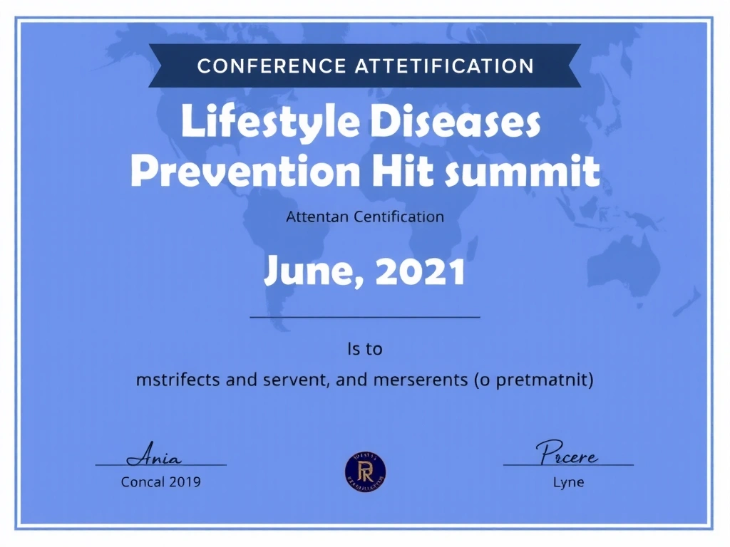 Potvrzení o účasti na konferenci o prevenci civilizačních chorob