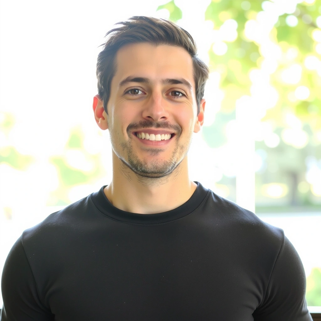 Portrét klienta Petra, mladého muže s energickým výrazem